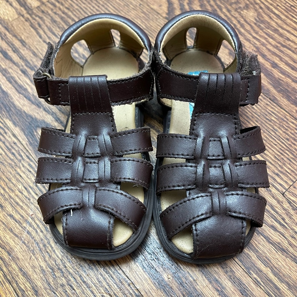 Brown leather sandals